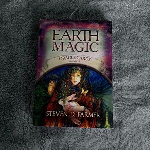 Earth Magic Oracle Cards by Steven D. Farmer - Purple Green Artwork